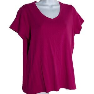 St John's Bay Top SS Casual Pink